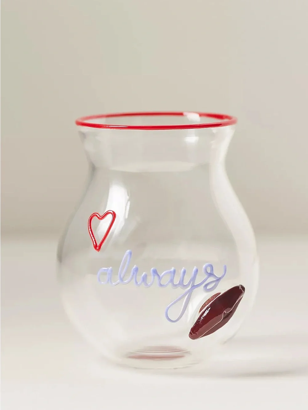 NWT Anthropologie Love Notes Glass Vase Small